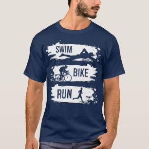 T-shirt Course de vélo natation triathlon nage 2