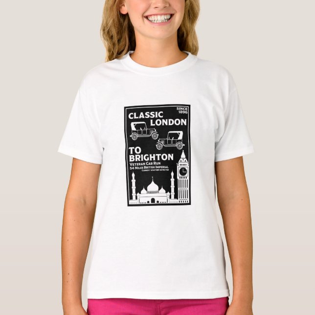 T-shirt Course De Voiture Vétérinaire De Londres À Brighto (Devant)