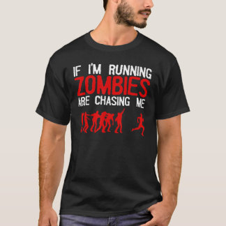 T-shirt Course de zombies pour hommes et femmes Halloween 