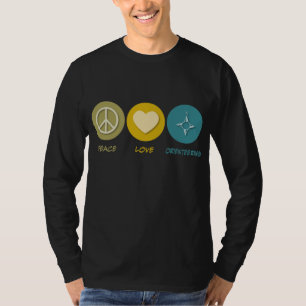 T-shirt Course d'orientation d'amour de paix