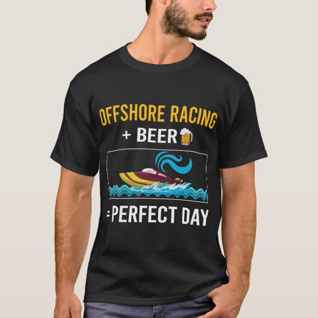 T-shirt Course Offshore de la journée de la bière (Devant)