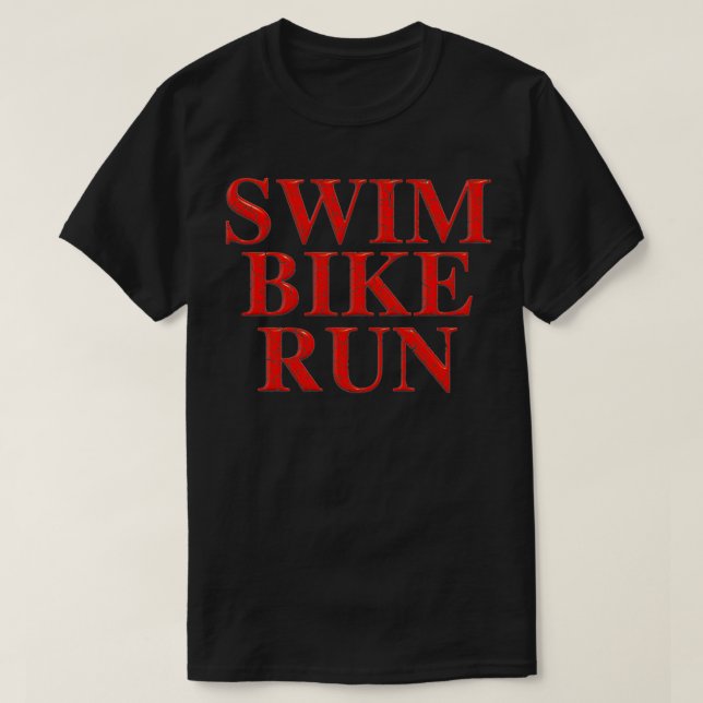 T-shirt Course vélo de natation 5 (Design devant)