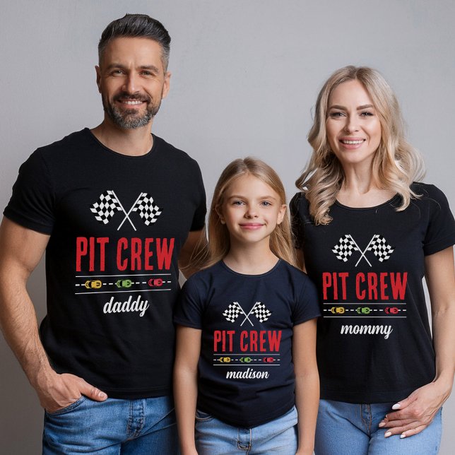 T-shirt Course Voiture Correspondance Pit Crew Daddy (Créateur téléchargé)