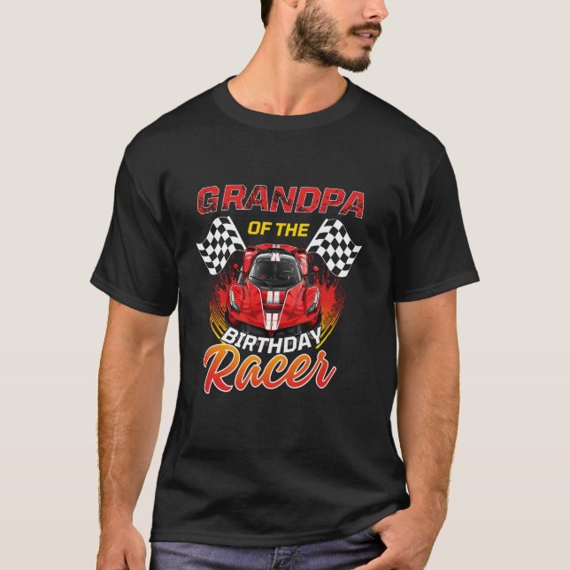 T-shirt Course Voiture Grand-Père Du Racer Anniversaire Ra (Devant)