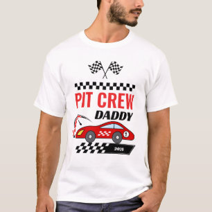 T-shirt Course voiture pit équipage papa course anniversai