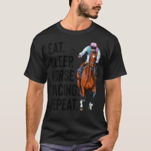 T-shirt Courses de chevaux Jockey Jour de Derby Rétro à ch