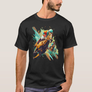 T-shirt Courses hippiques cool pour jockeys et chevaux