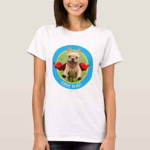 T-shirt Courses mignonnes de super héros de bouledogue