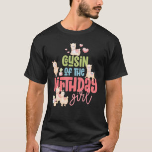 T-shirt Cousin Anniversaire Fille Lama Fête Fiesta Llamazi
