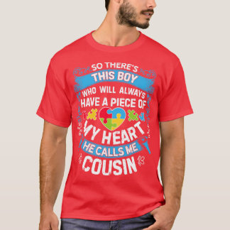 T-shirt Cousin Autisme pour hommes femmes garçons filles e