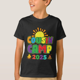 T-shirt Cousin Camp 2025 Vacances en famille Camping d'été