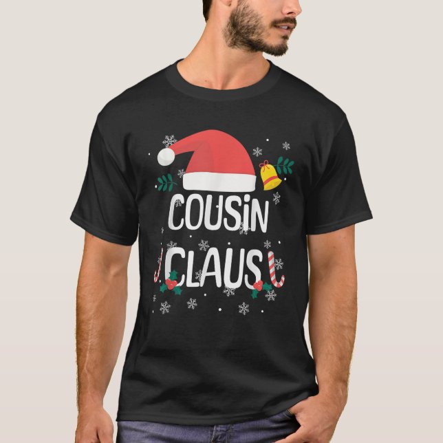 T-shirt COUSIN Claus Santa Hat Premier Noël Famille (Devant)