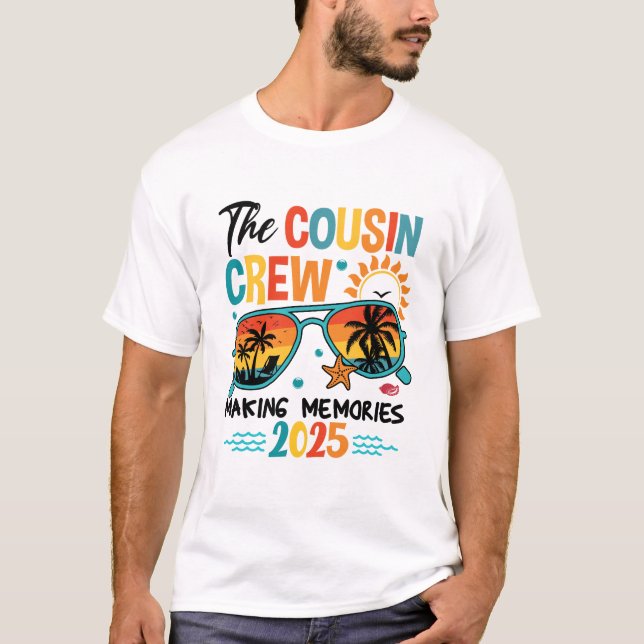 T-shirt Cousin Crew 2025 Faire des souvenirs Vacances d'ét (Devant)