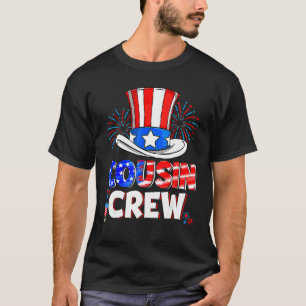 T-shirt Cousin Crew 4 juillet Casquette de feux d'artifice