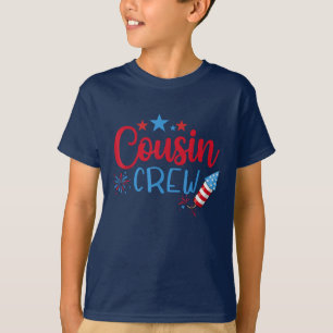T-shirt Cousin Crew 4 juillet Fireworks Patriotique