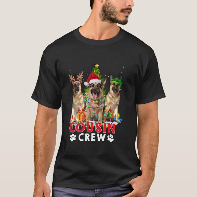 T-shirt Cousin Crew berger allemand Père Noël Christmas Tr (Devant)