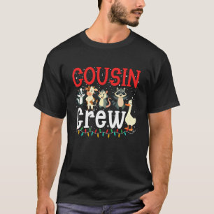 T-Shirt Cousin Crew Drôles Animaux de Ferme Noël M