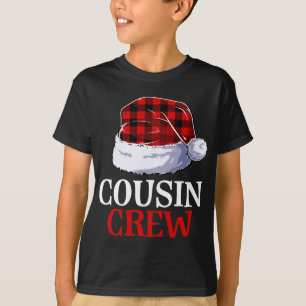 T-shirt Cousin Crew Père Noël Plaid Buffalo Vêtement Funny