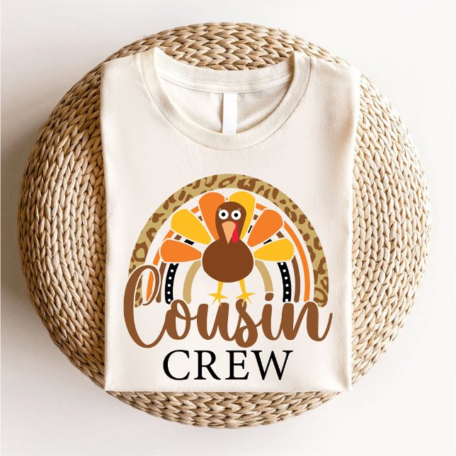 T-shirt Cousin Crew Thanksgiving mignonne Turquie Famille (Cousin Crew Thanksgiving Cute Turkey Family T-Shirt)
