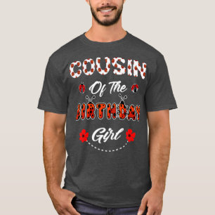 T-shirt cousin De La Fille Anniversaire - Famille Ladybug