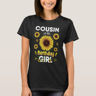 T-shirt Cousin De L'Anniversaire Fille Tournesol Famille