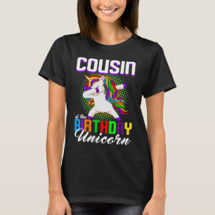 T-shirt Cousin de l'Anniversaire Princesse Unicorne Dabbin