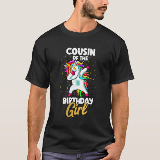 T-shirt Cousin De L'Anniversaire Unicorn Fille Anniversair