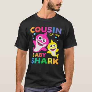 T-shirt Cousin Du Bébé Requin Anniversaire Anniversaire Co