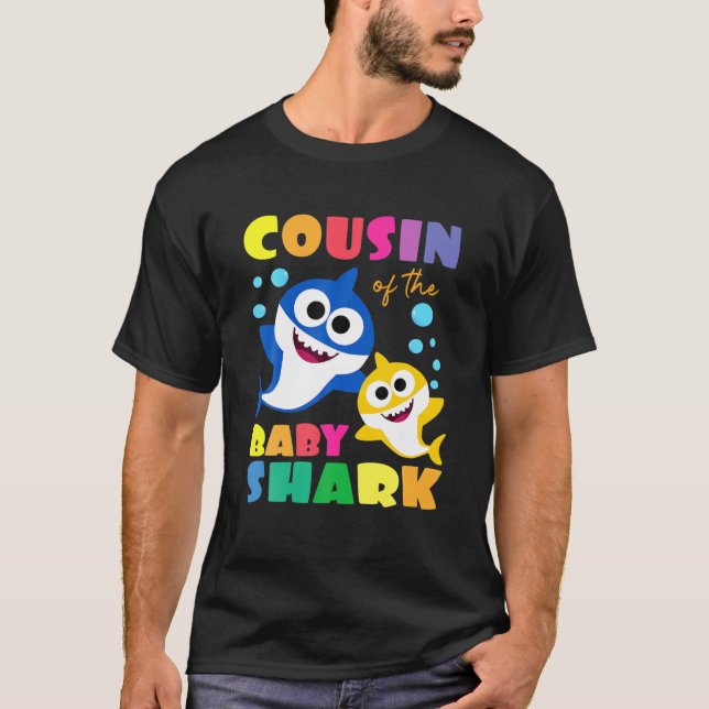 T-shirt Cousin Du Bébé Requin Anniversaire Cousin Requin (Devant)
