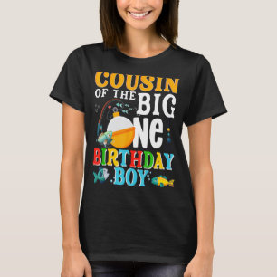 T-shirt Cousin Du Garçon D'Anniversaire Du Poisson Ally Un