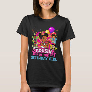 T-shirt Cousin la fille d'anniversaire fête rose poupée fa