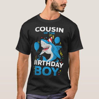 T-shirt Cousin of the Birthday Boy Shark Ocean Theme Match