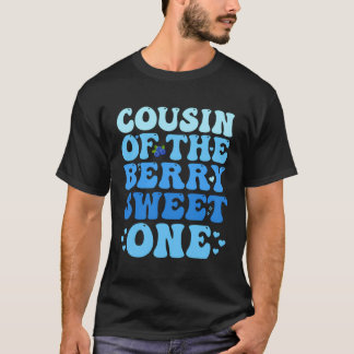 T-shirt Cousin Of The Sweet One First Birthday Sweet Blueb