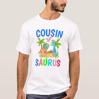 T-shirt Cousin Saurus Anniversaire Garçon Cousin Dinosaur 