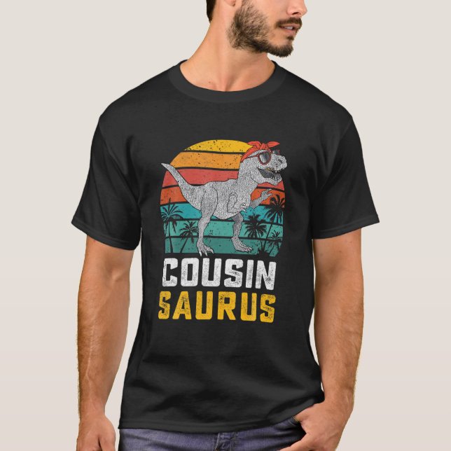 T-shirt Cousinsaurus T Rex Dinosaur Cousin Saurus Famille  (Devant)