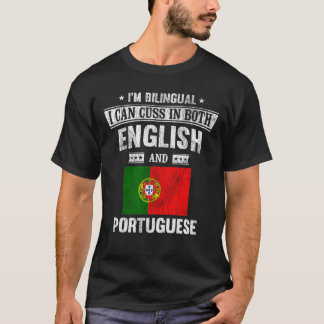T-shirt Coussins en anglais et portugais Drôle Portugal