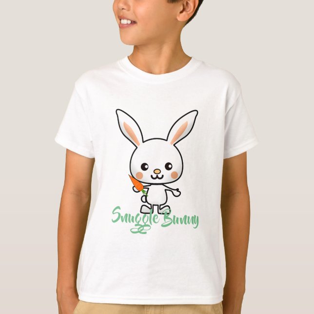 T-shirt Cousu Bunny Kawaii personnalisé (Devant)