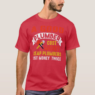T-shirt Coût de plomberie bon marché à deux fois