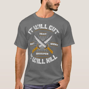 T-shirt Couteau Forgé Feu Épée Il Coupera Le Teil Cool