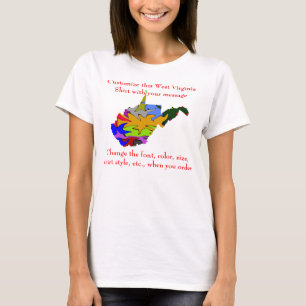 T-shirt Coutume de chemise de la Virginie Occidentale avec
