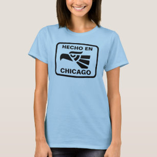 T-shirt Coutume de personalizado d'en Chicago de Hecho