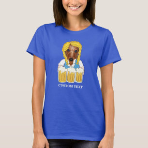 T-shirt Coutume drôle d'amant de bière de chien de tecke