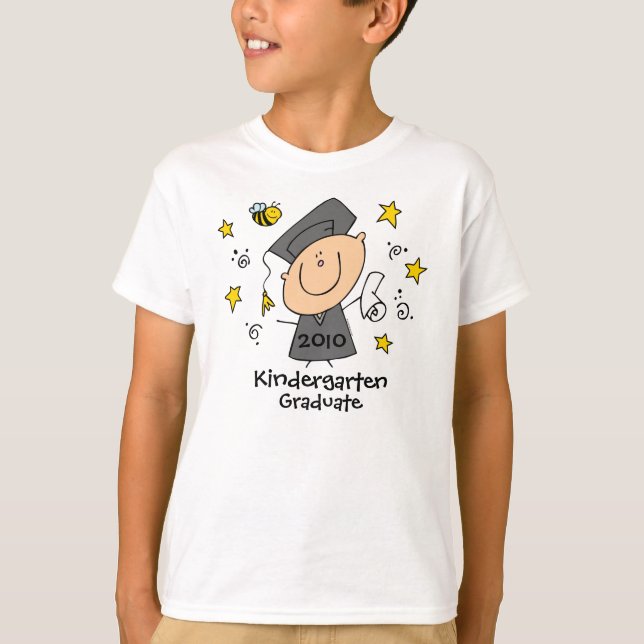 T-shirt Coutume mignonne de diplômé de garçon (Devant)