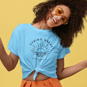 T-shirt Coutume Printemps Pause Été Voyage de petite amie