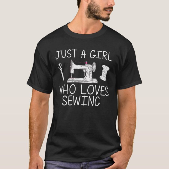 T-shirt Couture Drôle Pour Les Filles Garniture Seamstress (Devant)