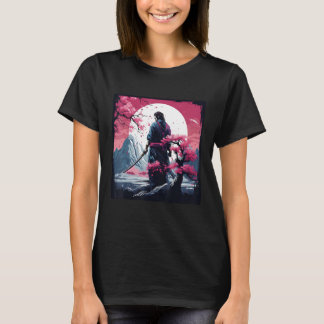 T-shirt Couture Fusion Cerisier Fleur Samurai Elégance