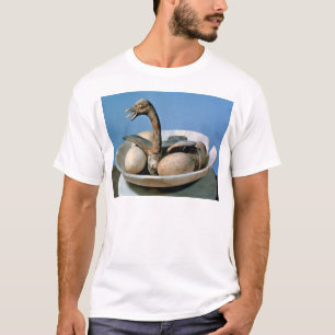T-shirt Couvercle d'un pot d'albâtre décoré d'un oiseau