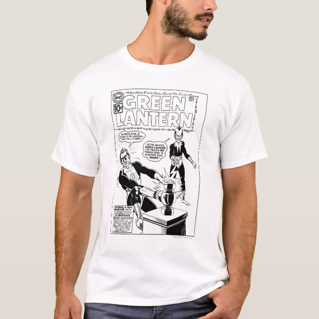 T-shirt Couvercle vert et Sinestro, noir et blanc (Devant)