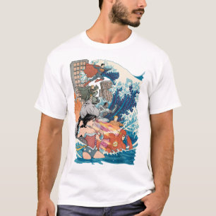 T-shirt Couverture comique de la Ligue de Justice N° 15 Va