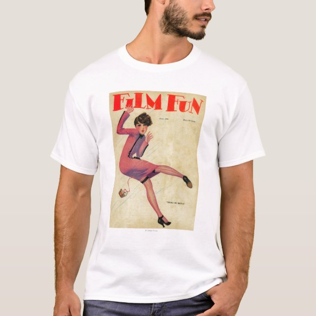 T-shirt Couverture de magazine d'amusement de film (Devant)